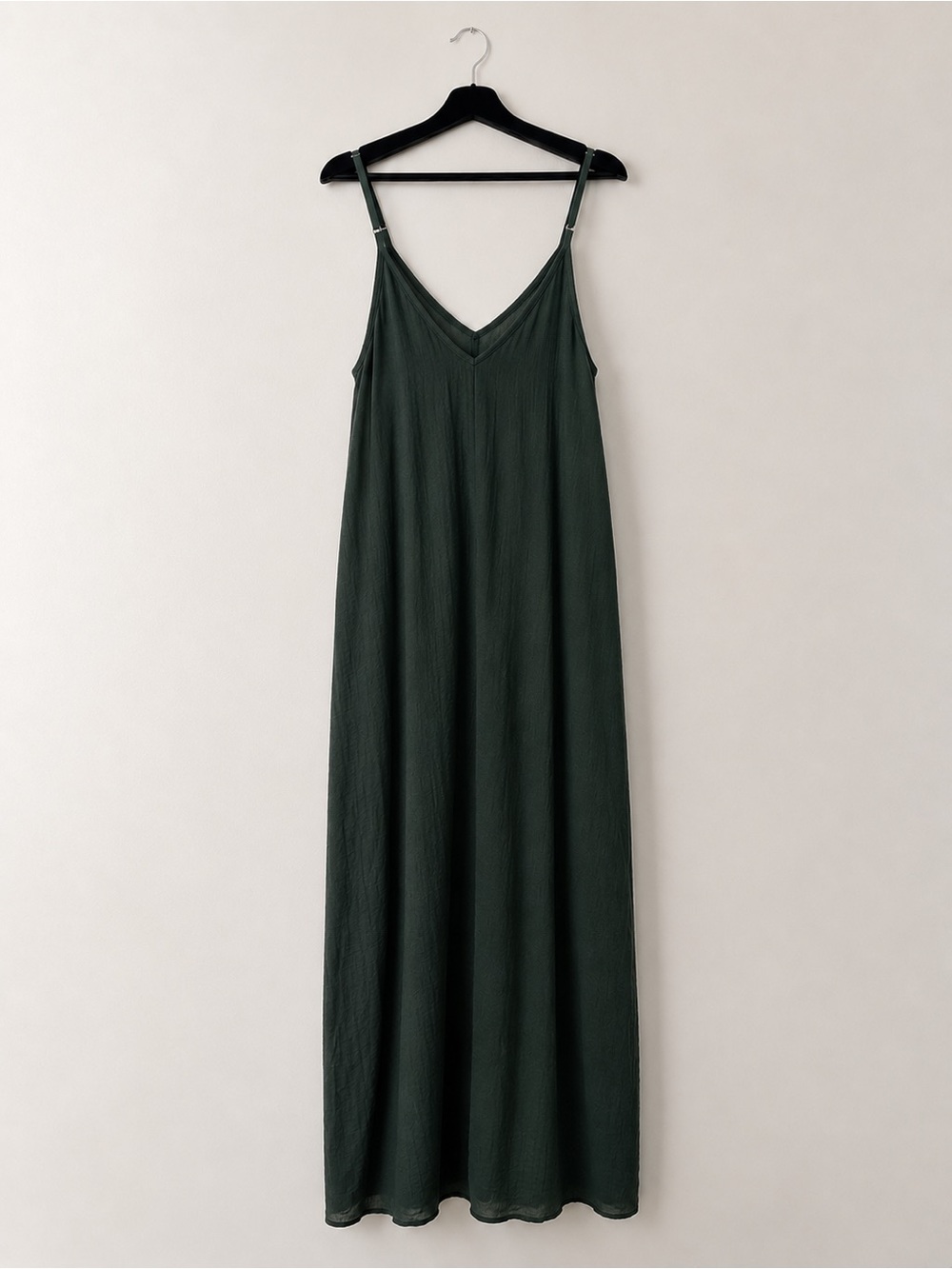 Lovestitch Maxi Dress Green Gauze Textured Adjustable Straps Small Boho Slip - Picture 3 of 15
